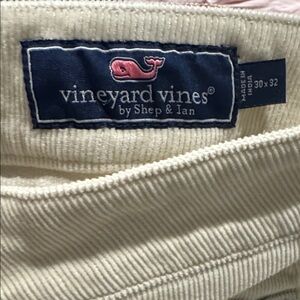 Vineyard Vines Off-White Corduroy Trousers